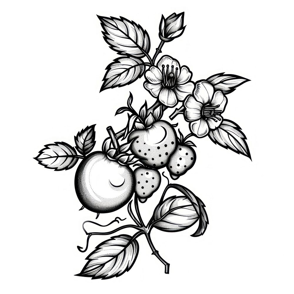 Fruit plant graphics illustrated chandelier.