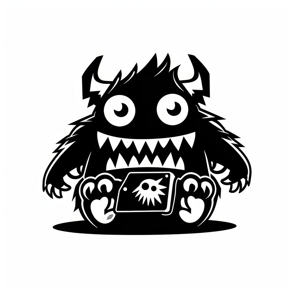Gaming monster cute logo dynamite weaponry.