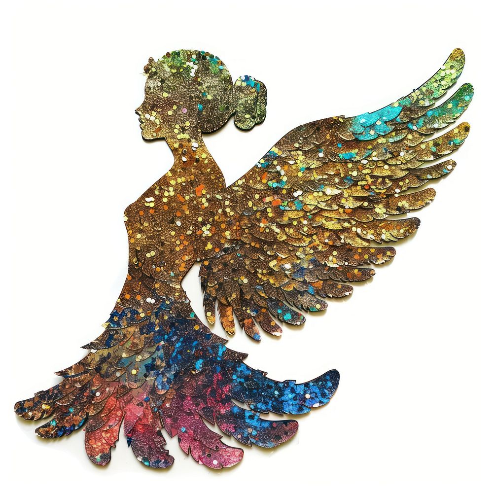 Angel shape collage cutouts accessories accessory gemstone.