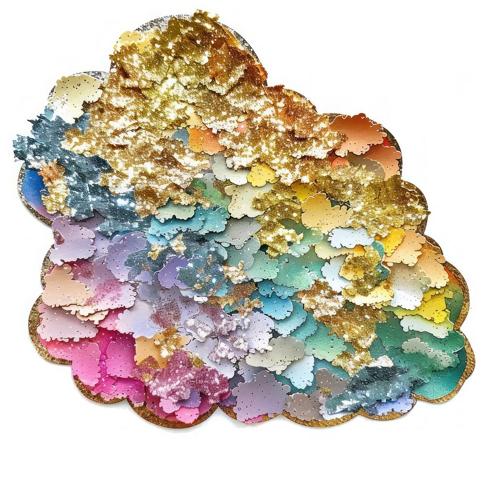 Cloud shape collage cutouts confectionery accessories accessory.