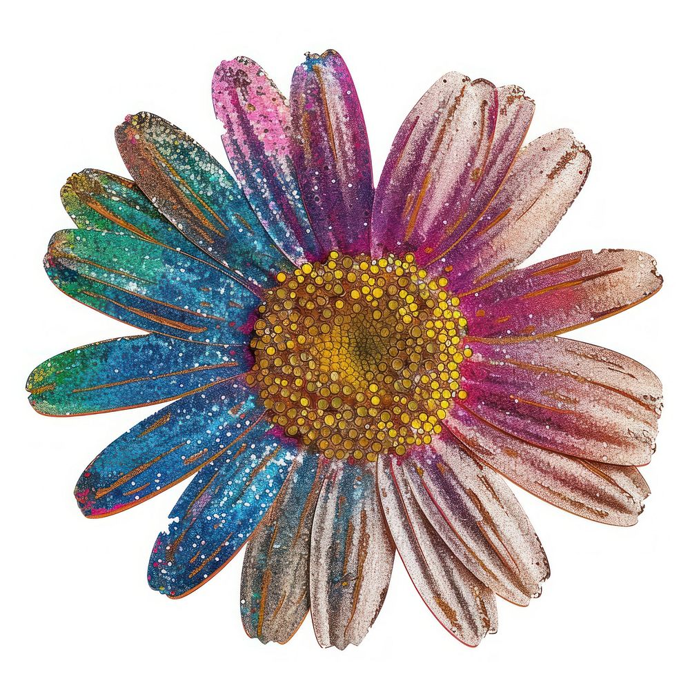 Daisy shape collage cutouts invertebrate accessories asteraceae.