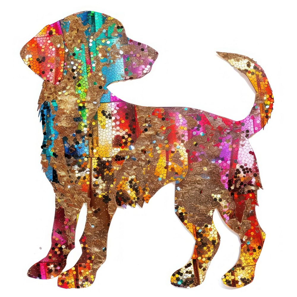Dog shape collage cutouts animal canine mammal.