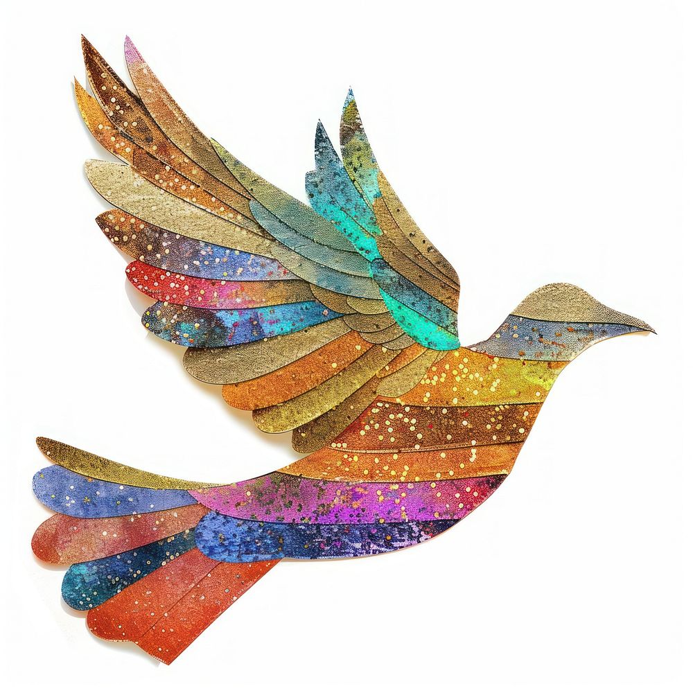 Bird shape collage cutouts accessories handicraft accessory.