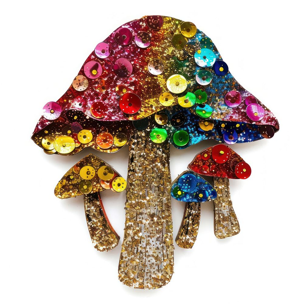 Mushroom shape collage cutouts accessories accessory gemstone.