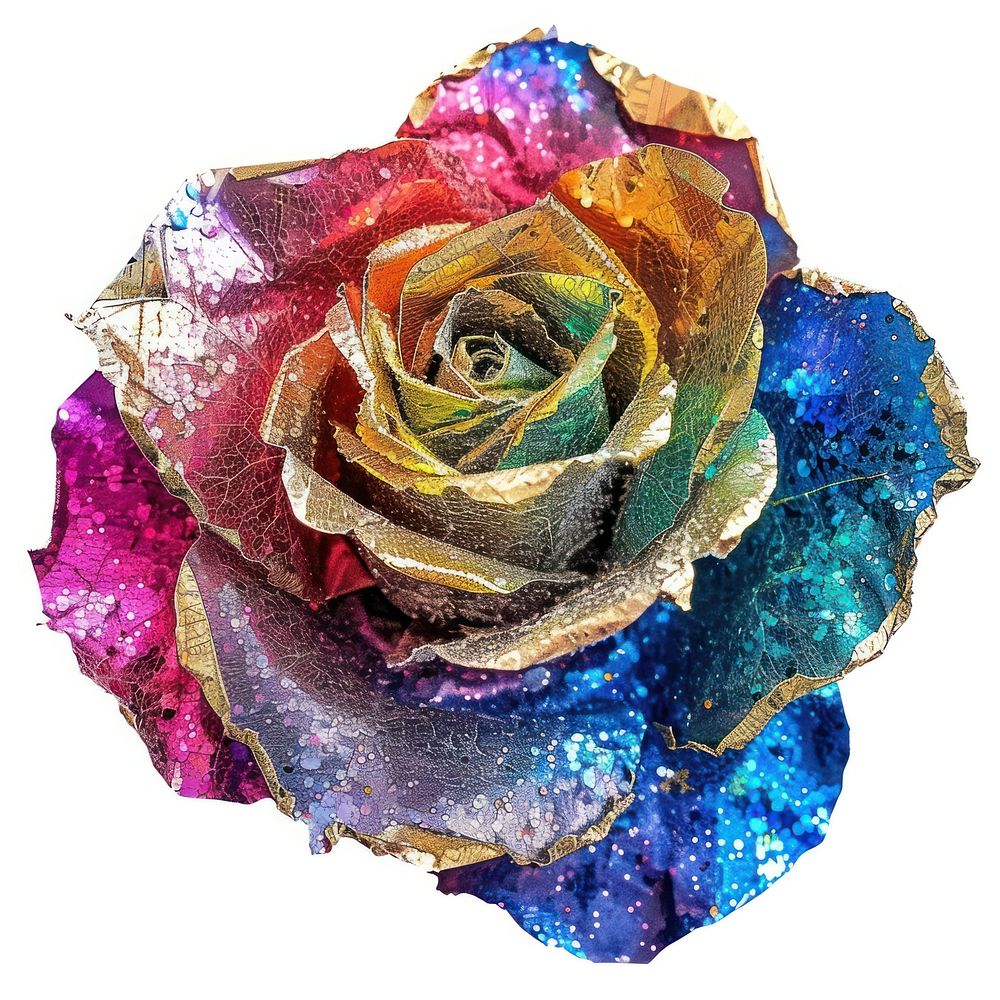 Rose shape collage cutouts accessories accessory blossom.