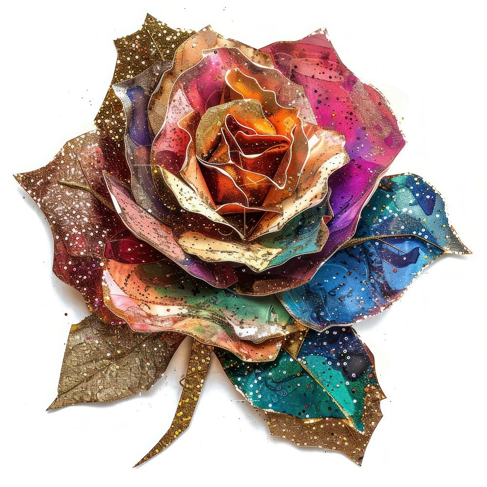 Rose shape collage cutouts accessories accessory blossom.