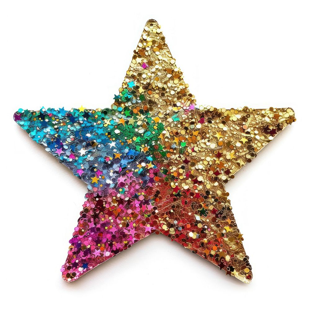 Star shape collage cutouts glitter accessories accessory.