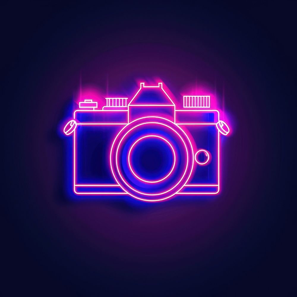 Camera neon purple light. | Free Photo Illustration - rawpixel