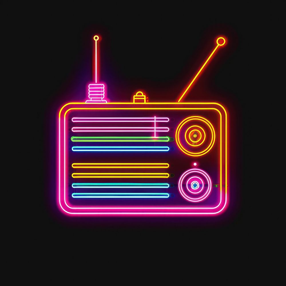 Radio neon light.
