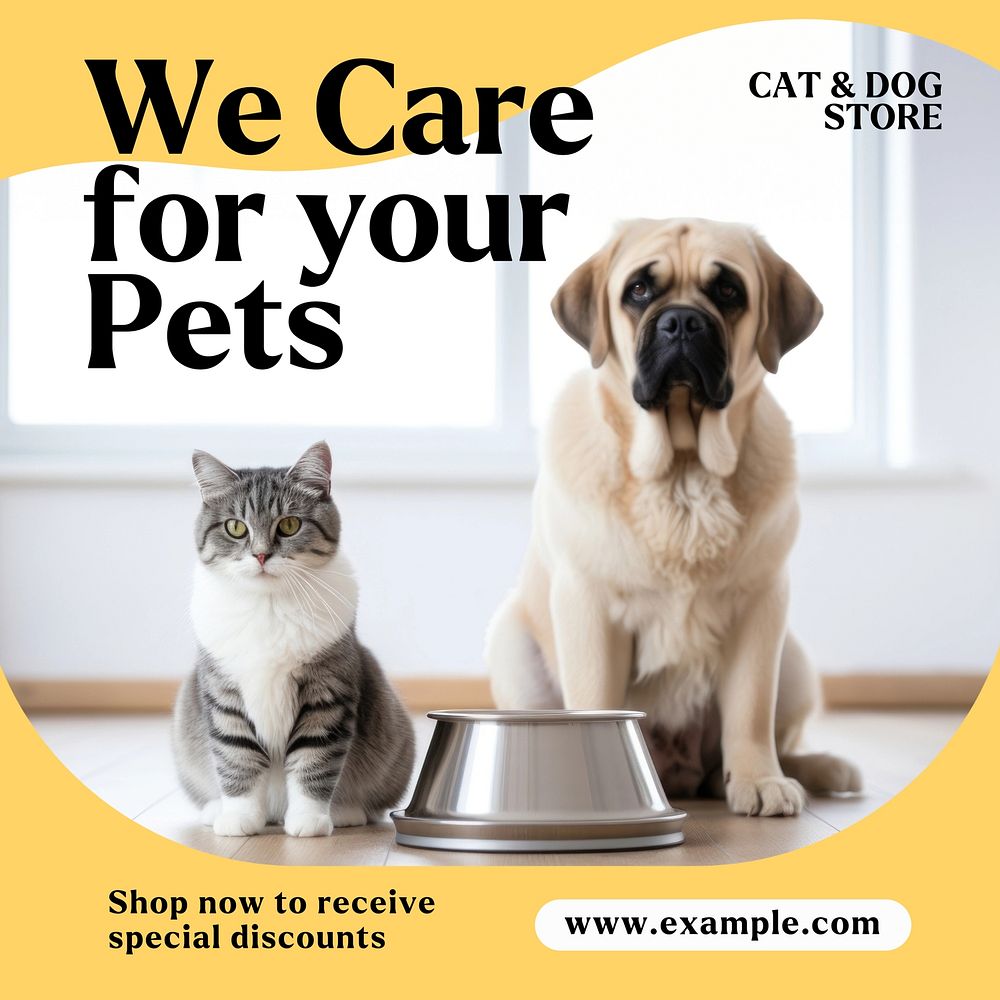 Pet store Facebook post template