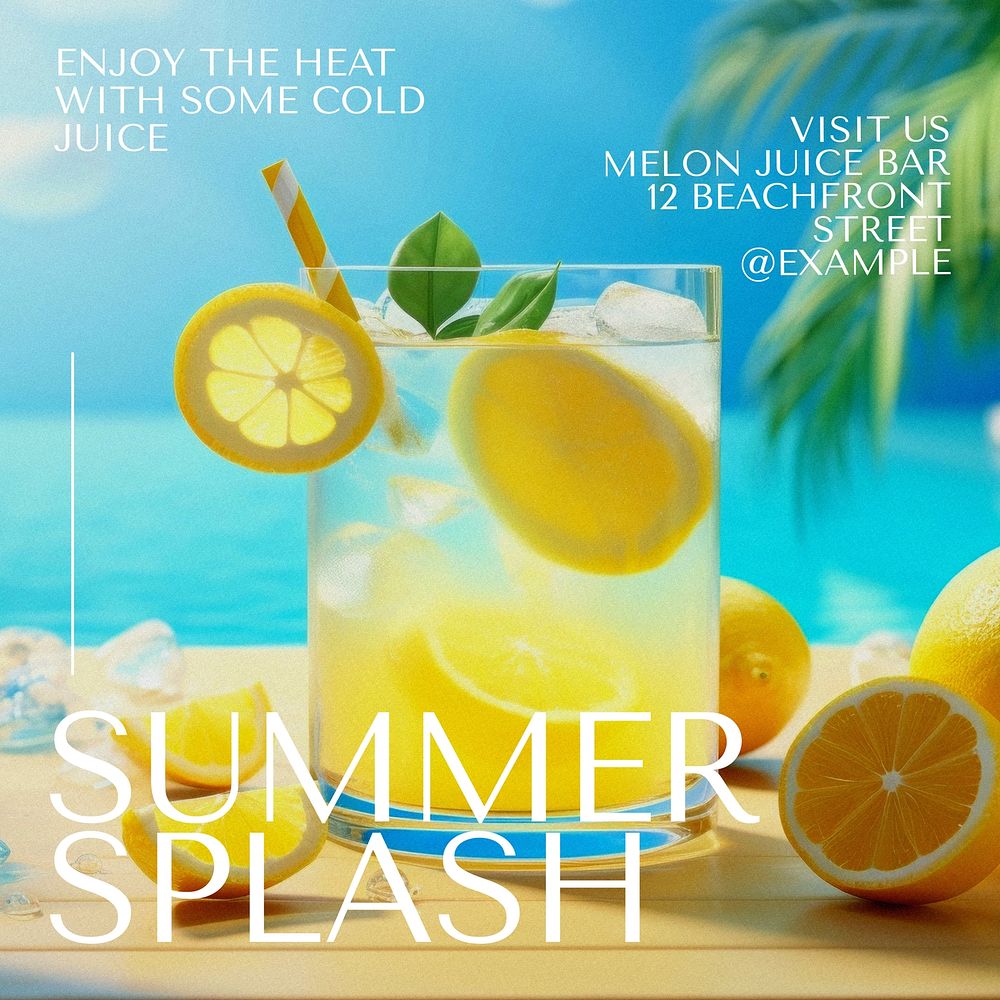 Summer splash Facebook post template