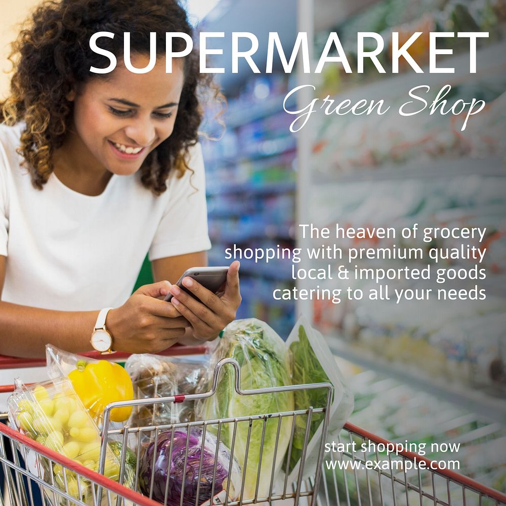 Supermarket Instagram post template