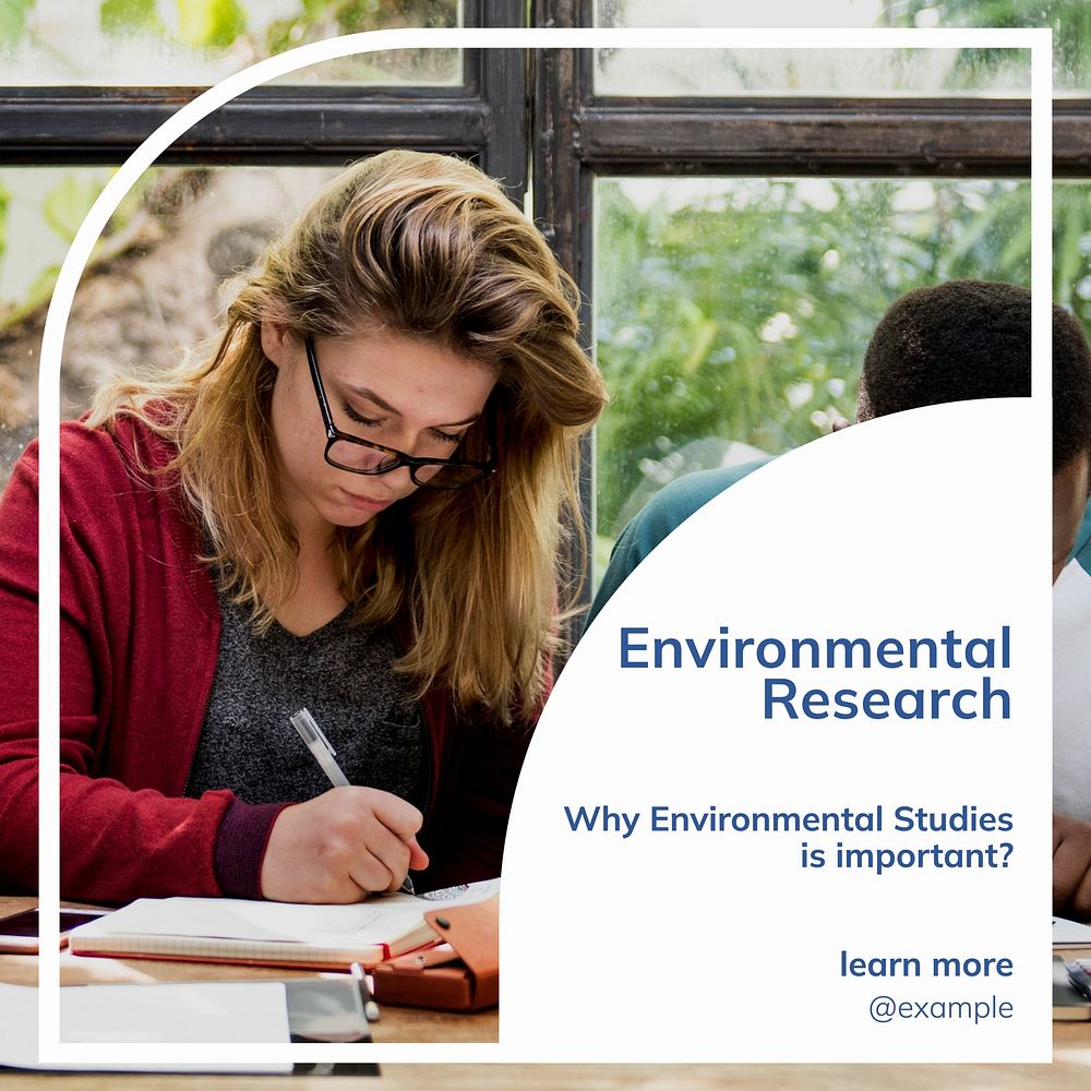 Environmental research Instagram post template