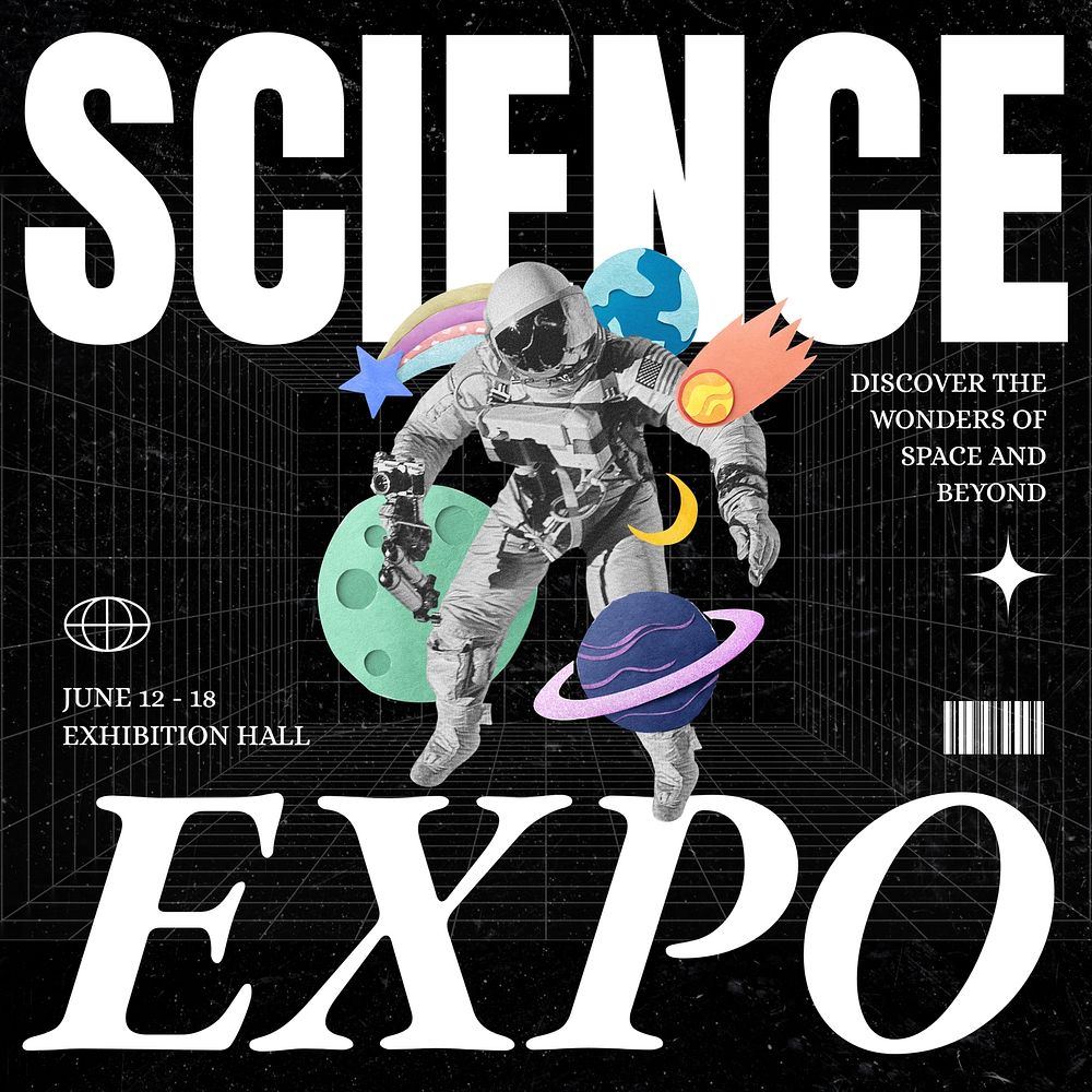 Science expo Instagram post template  