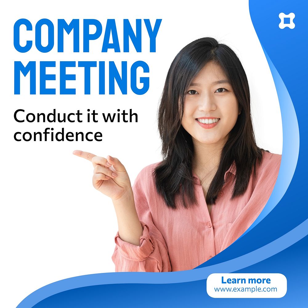 Company meeting Instagram post template