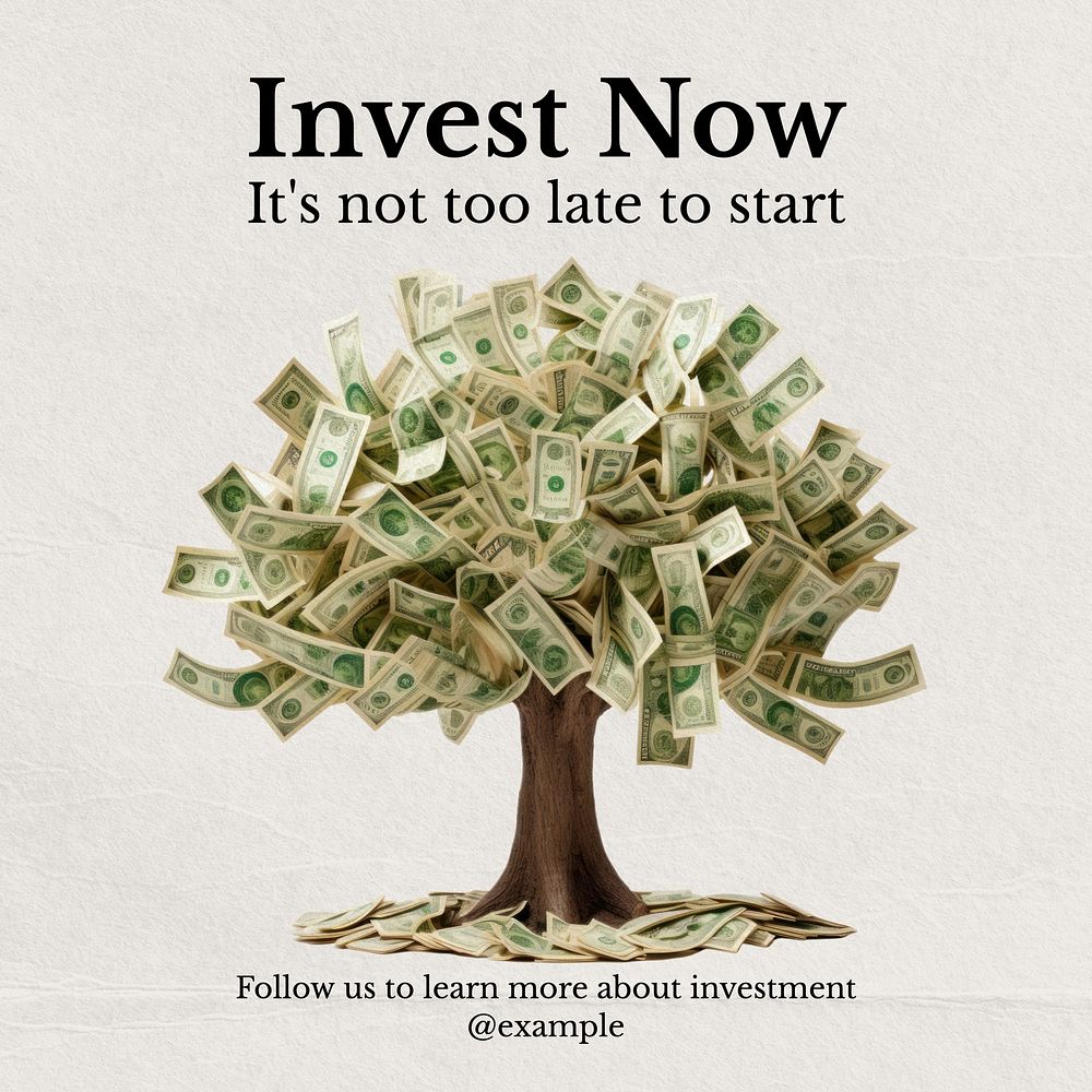 Money investment Instagram post template