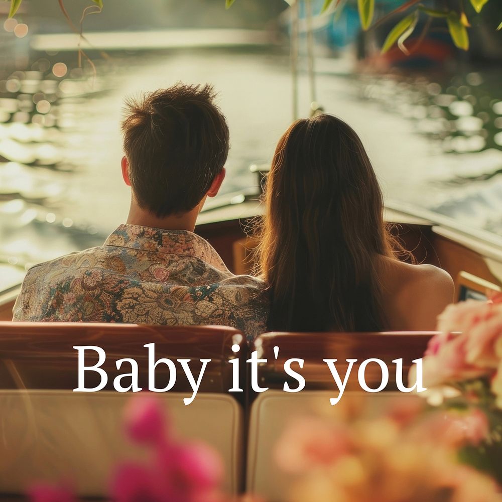 Baby it's you Instagram post template