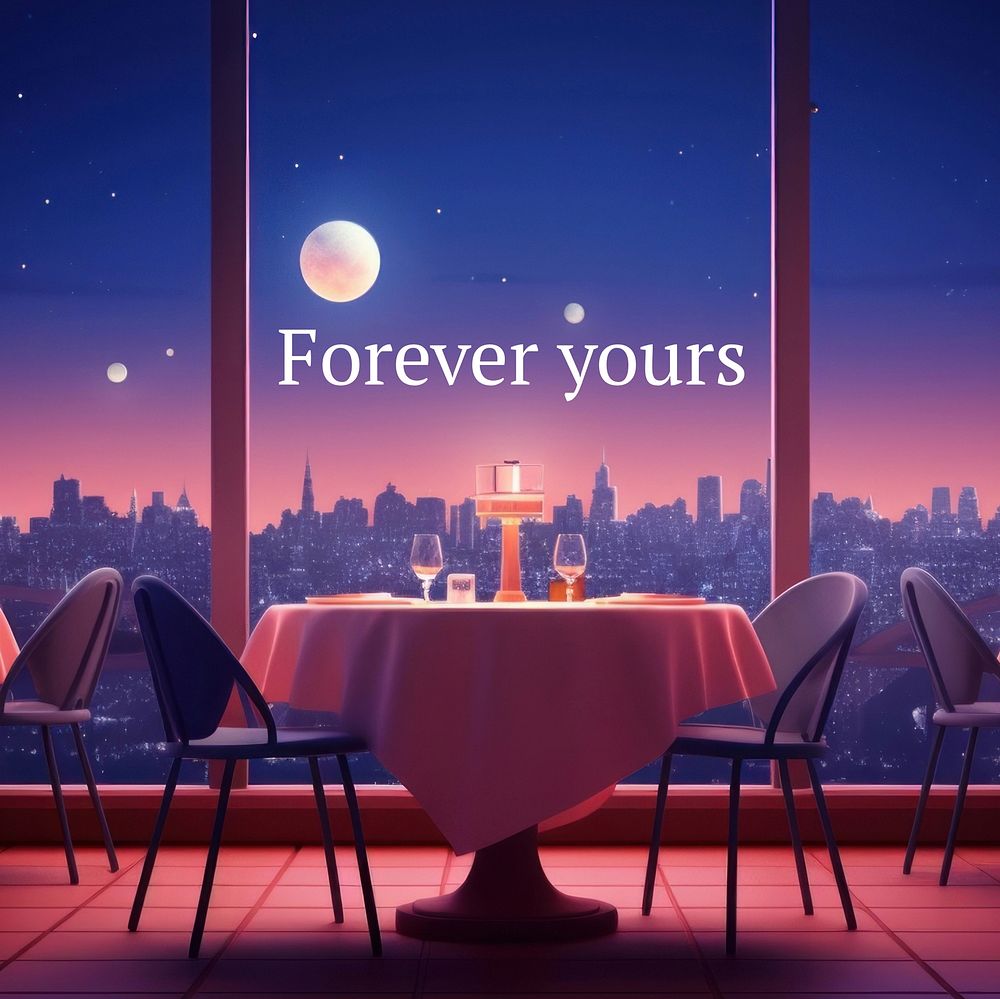 Forever yours Instagram post template
