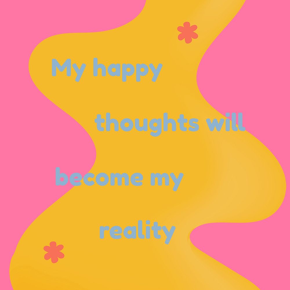 Happy thoughts Instagram post template