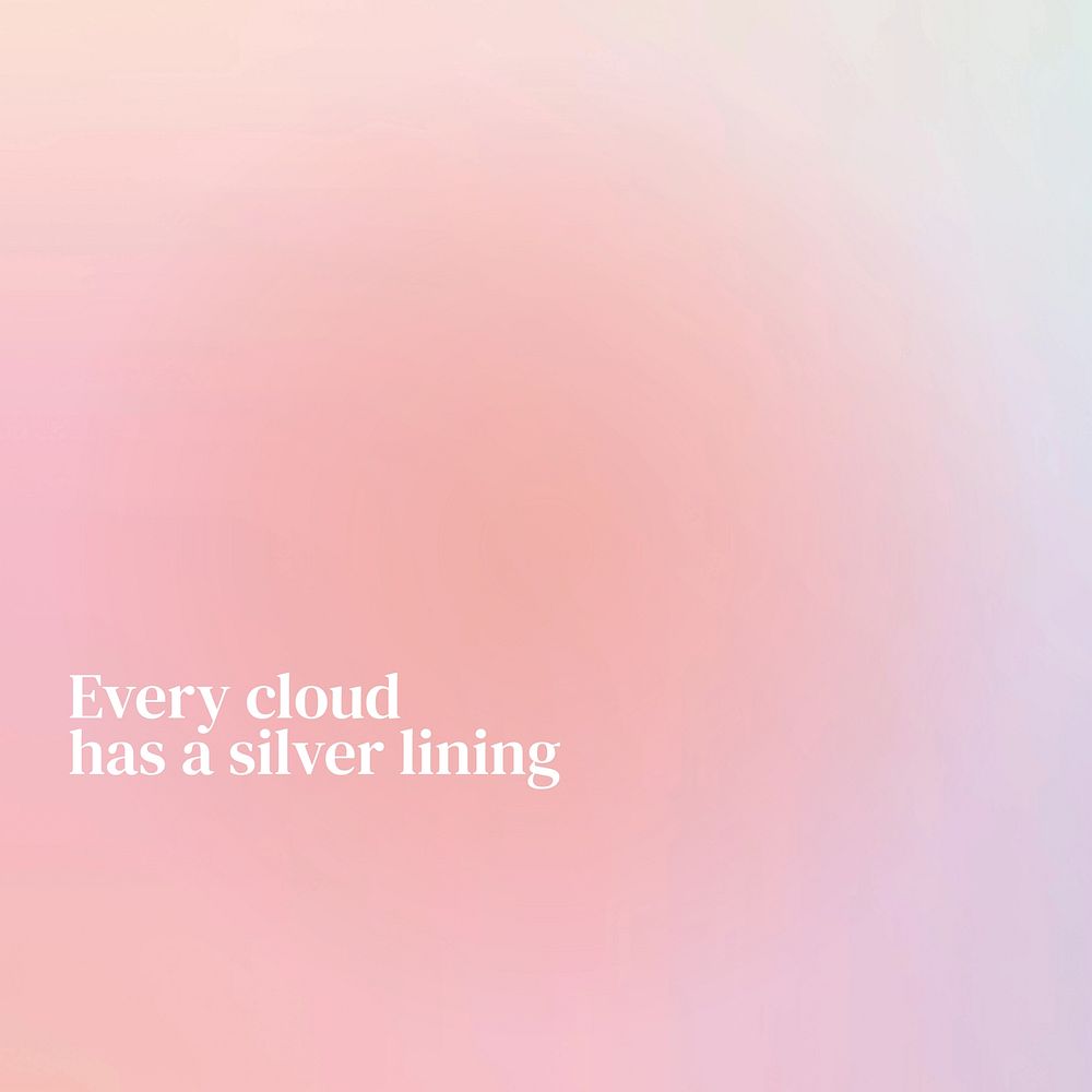 Silver lining quote Instagram post template