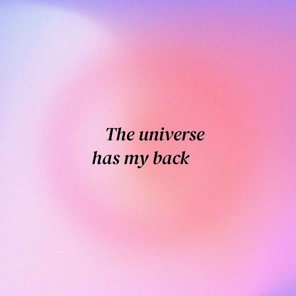 Positive universe quote Instagram post template
