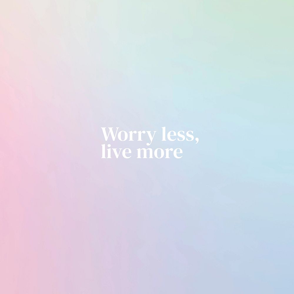 Worry less live more Instagram post template