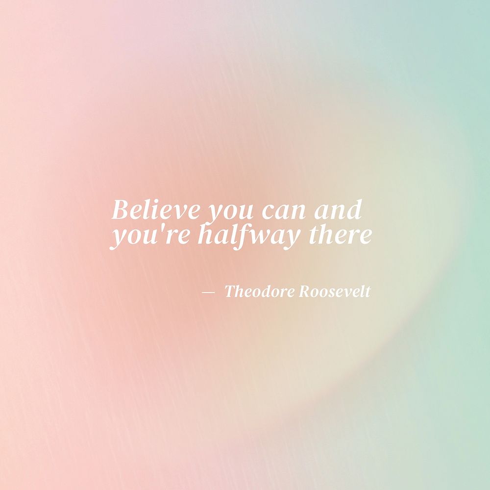 Belief & success quote Instagram post template