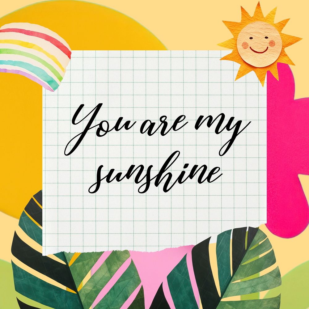 Love & sunshine quote Instagram post template