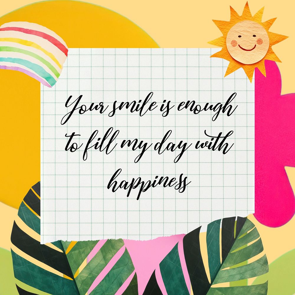 Smile quote Instagram post template