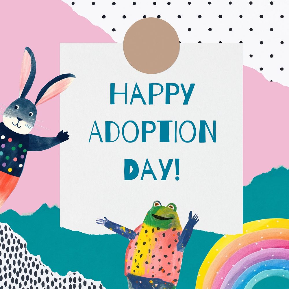 Happy Adoption Day Instagram post template