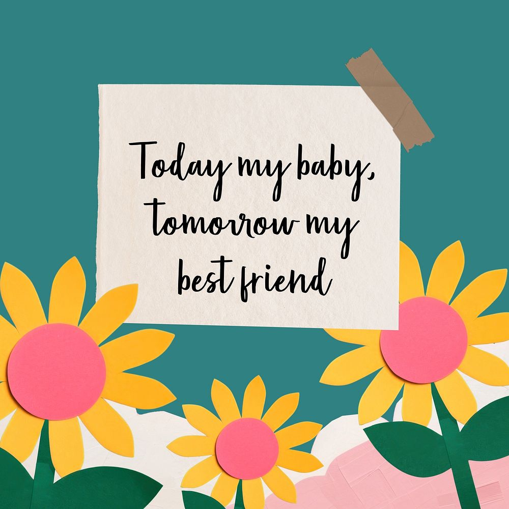 Baby quote Instagram post template