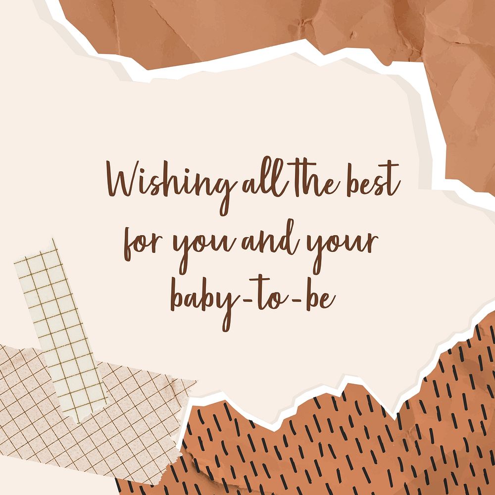 Baby shower greeting Instagram post template