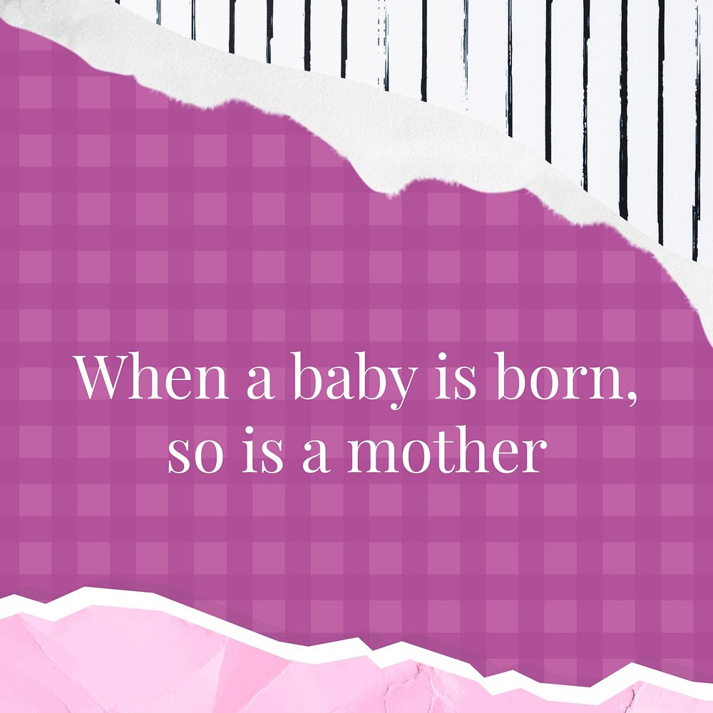 Mother & baby quote Instagram post template