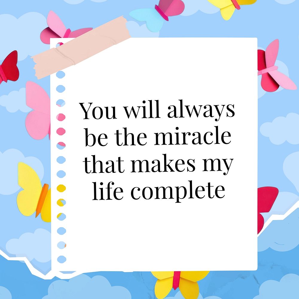 Miracle quote Instagram post template