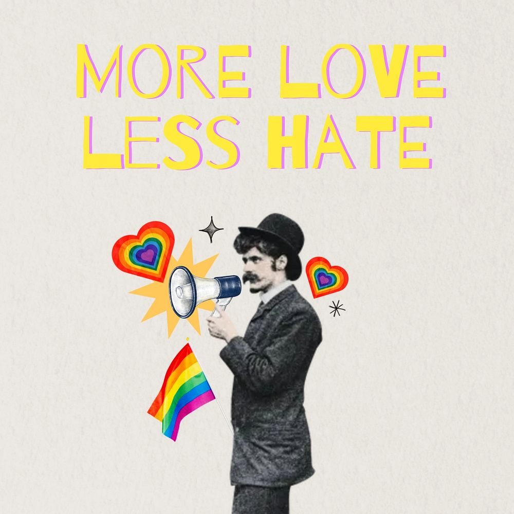 More love less hate Instagram post template