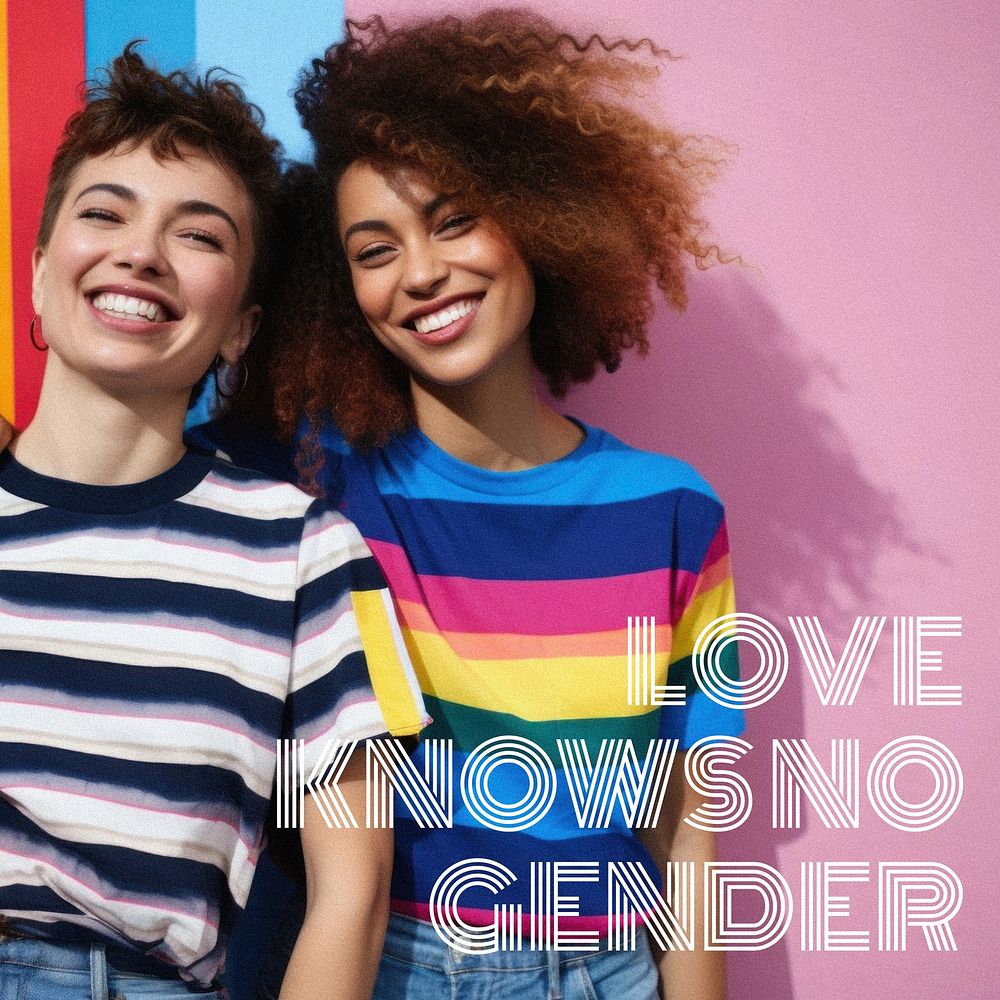 Love knows no gender Instagram post template