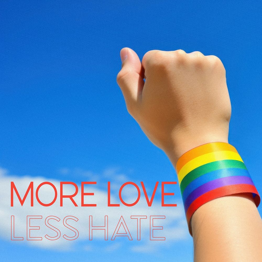 More love less hate Instagram post template