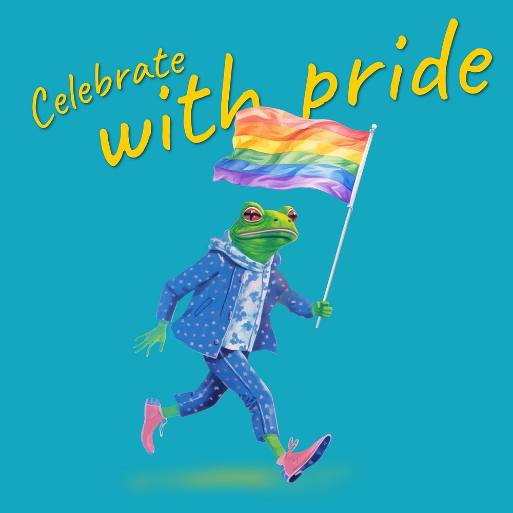 Celebrate with pride Instagram post template