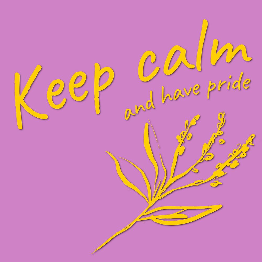 Keep calm pride Instagram post template