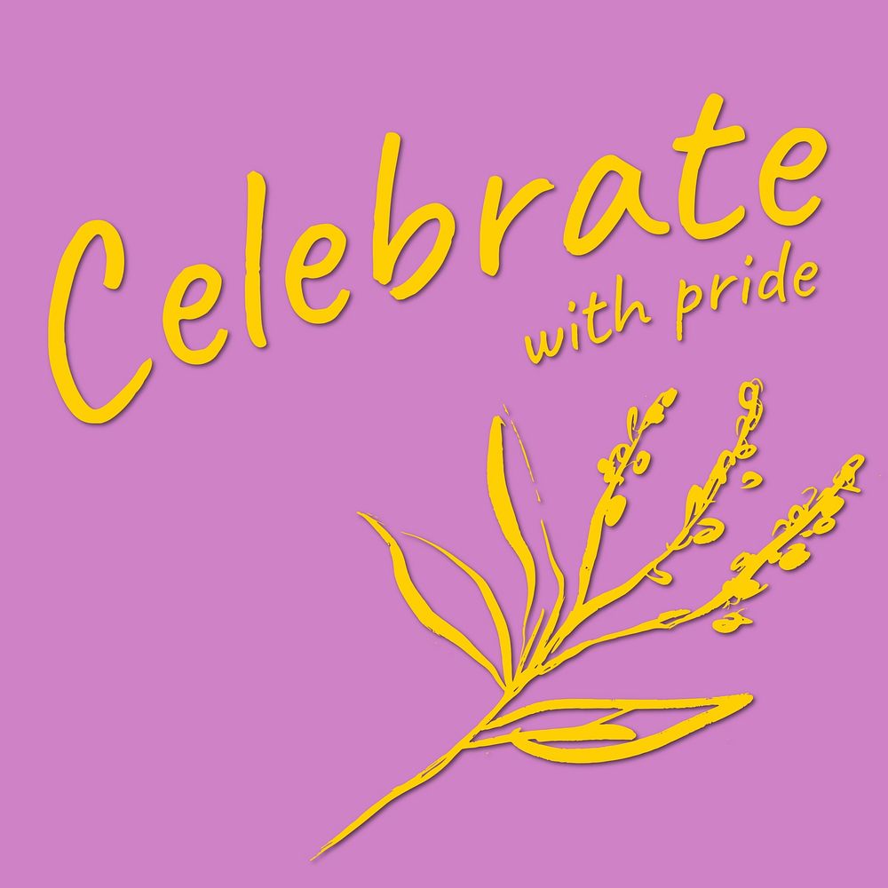 Celebrate with pride Instagram post template