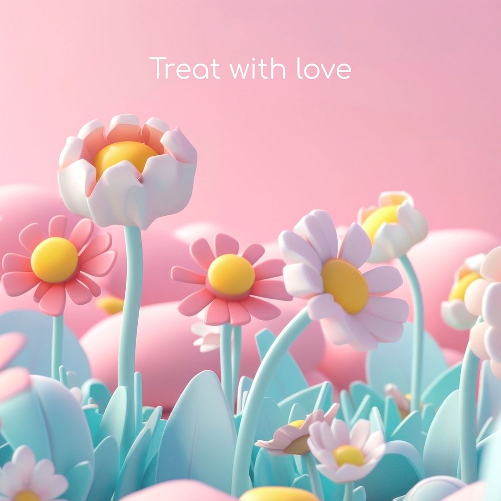 Treat with love Instagram post template