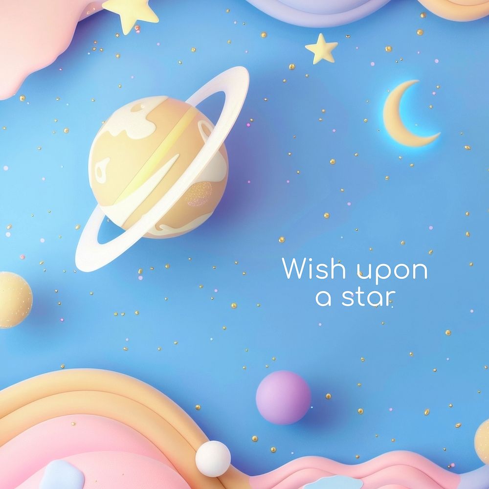 Wish upon a star Instagram post template