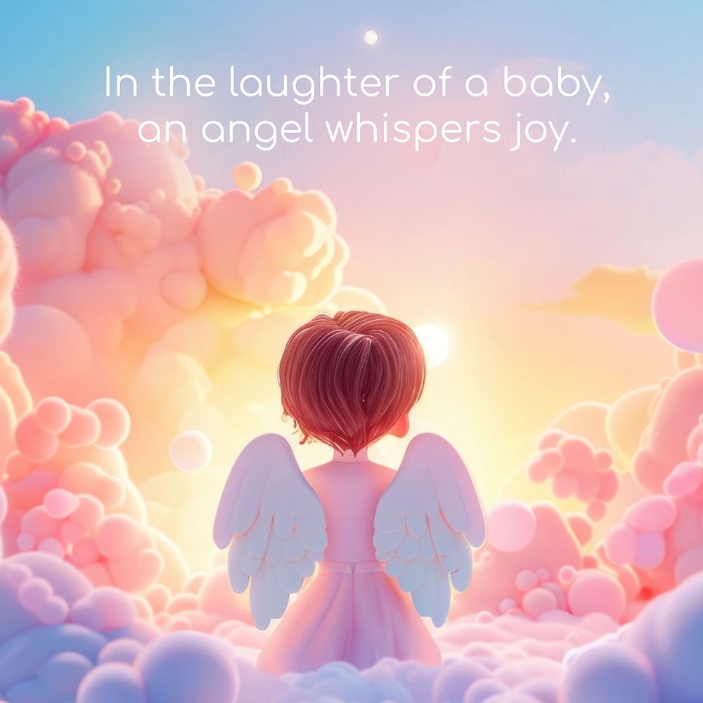 Angel quote Instagram post template