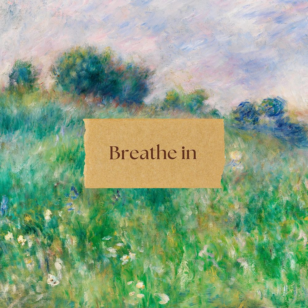 Breathe in Instagram post template