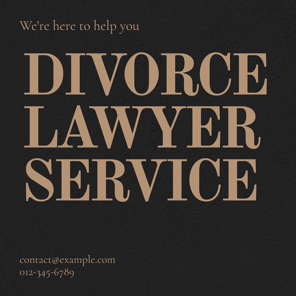 Divorce lawyer Instagram post template