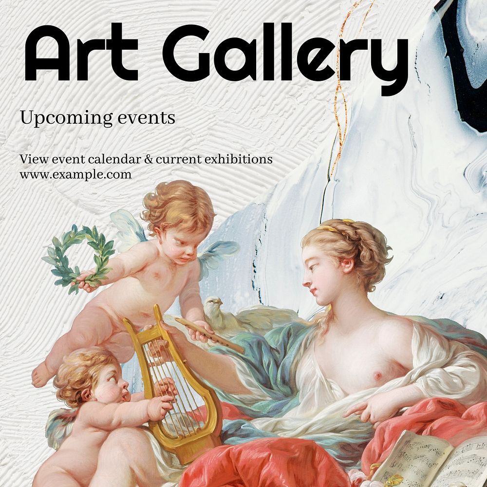 Art gallery events Facebook post template