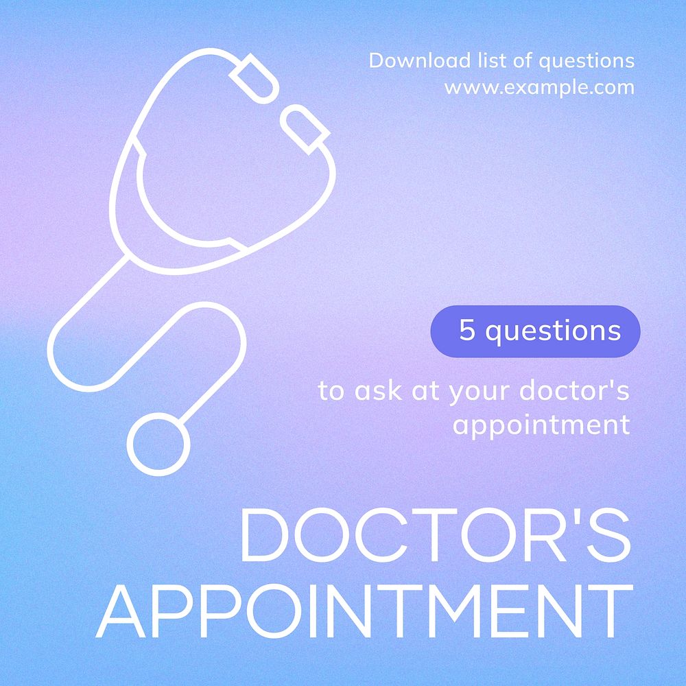 Doctor's appointment Instagram post template