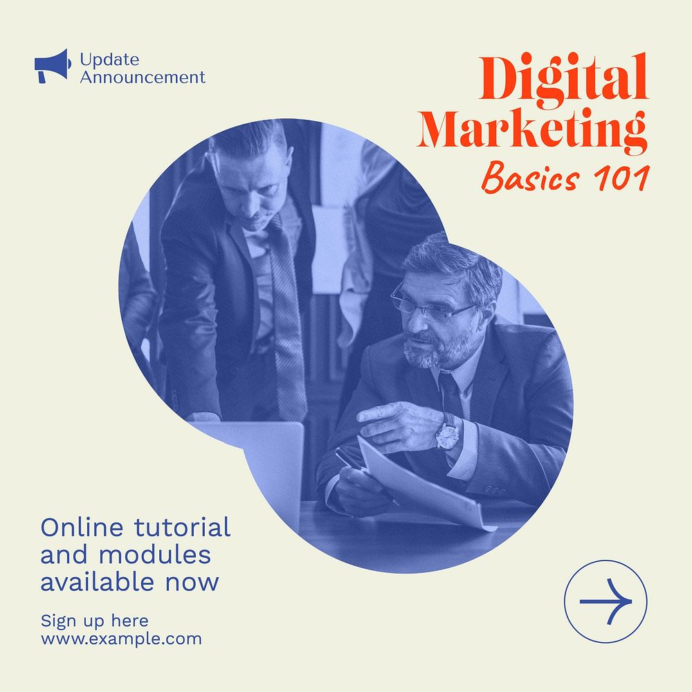 Digital marketing Instagram post template