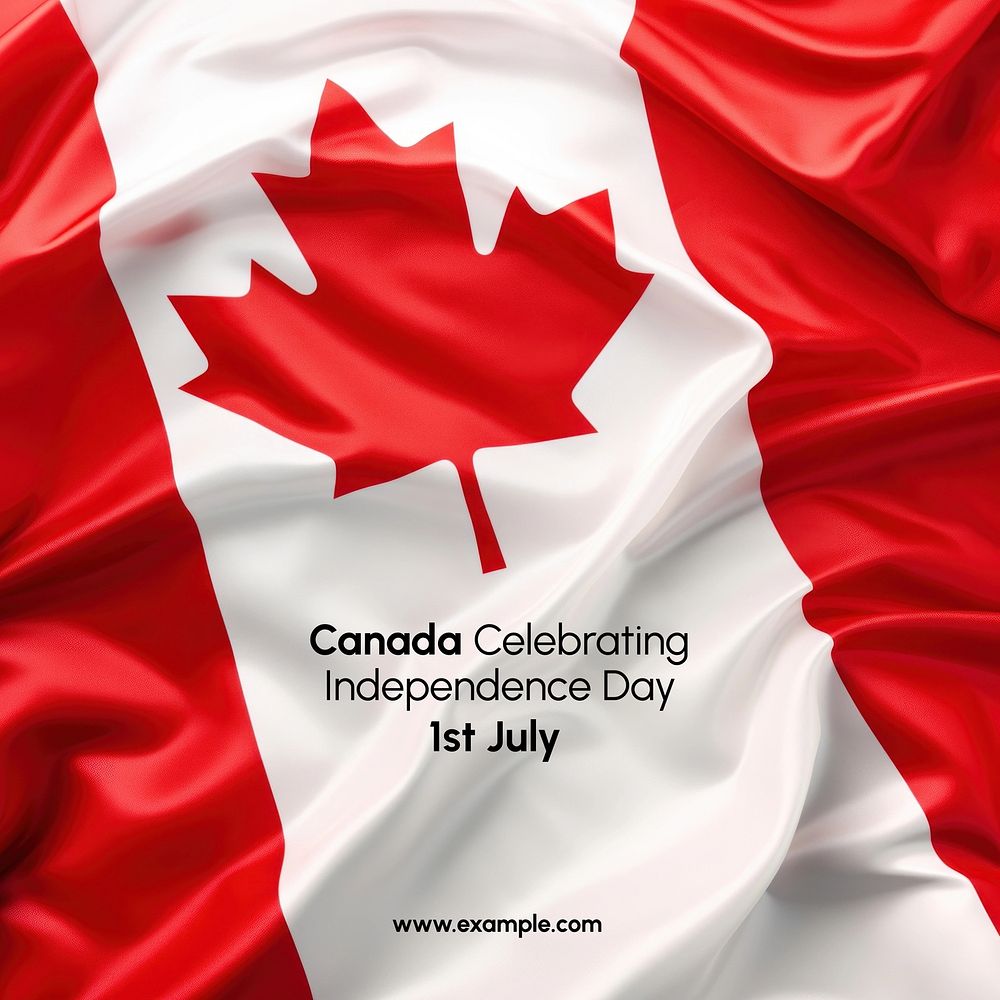 Canada independence day Instagram post template