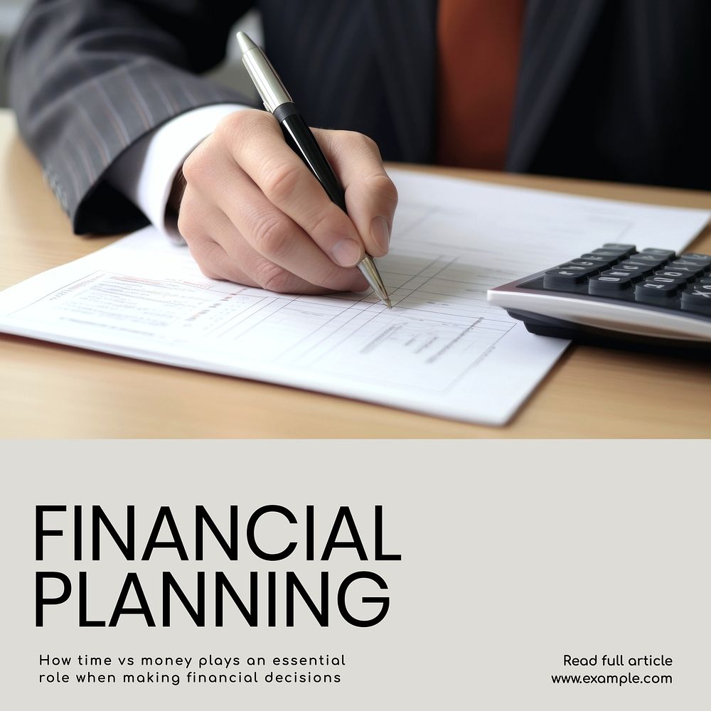 Financial planning Instagram post template